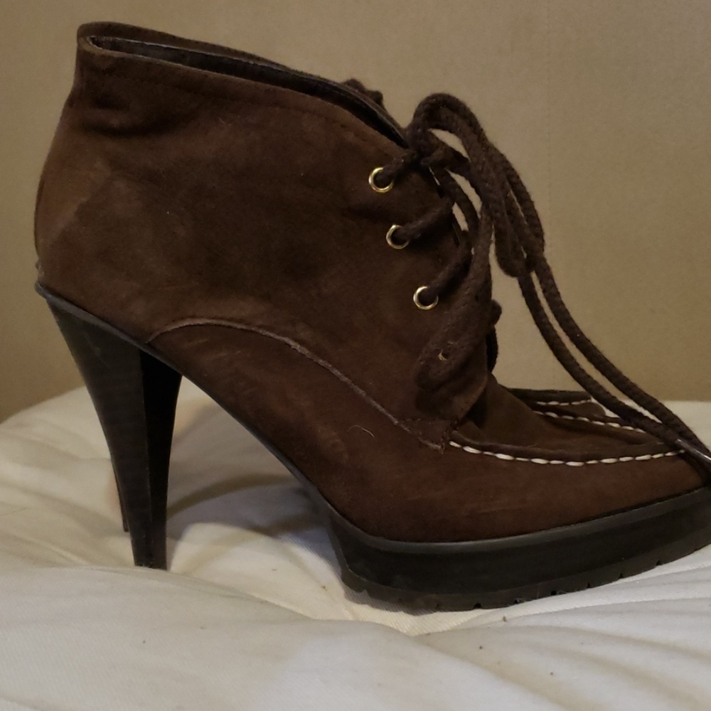 Vintage Envy Suede Lace-up Booties